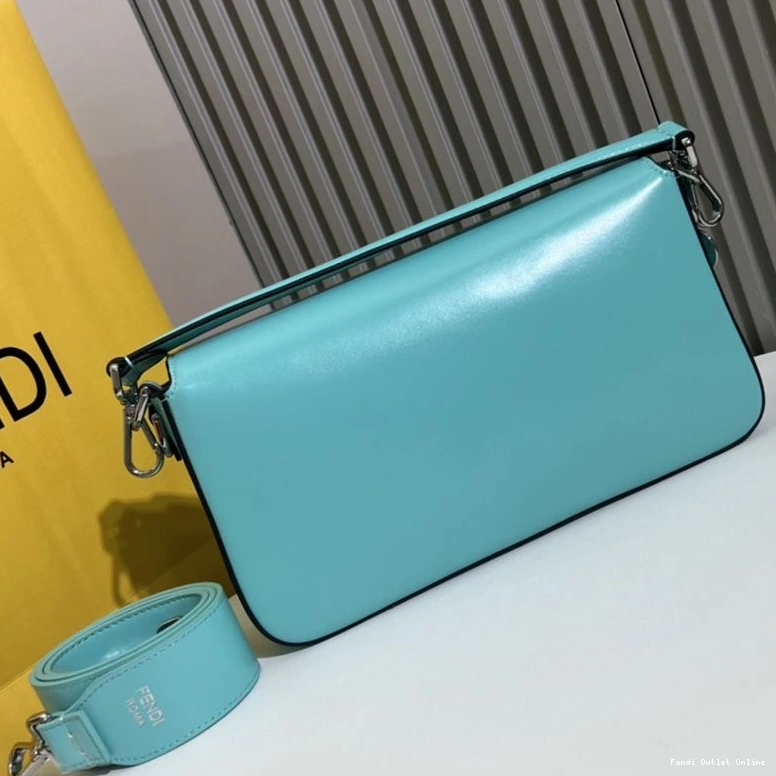 Cheap Baguette Fendi Leather Blue Medium Bag Smooth Tiffany In 0808